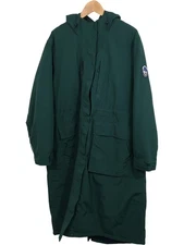 Lands' End Squall Green Hooded Parka Coat Women's UK 24/26 Quilted Lining