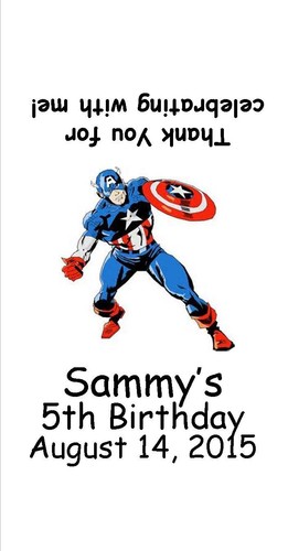 30 Super Hero Nugget Labels - Party Favors - Personalized - Picture 6 of 9
