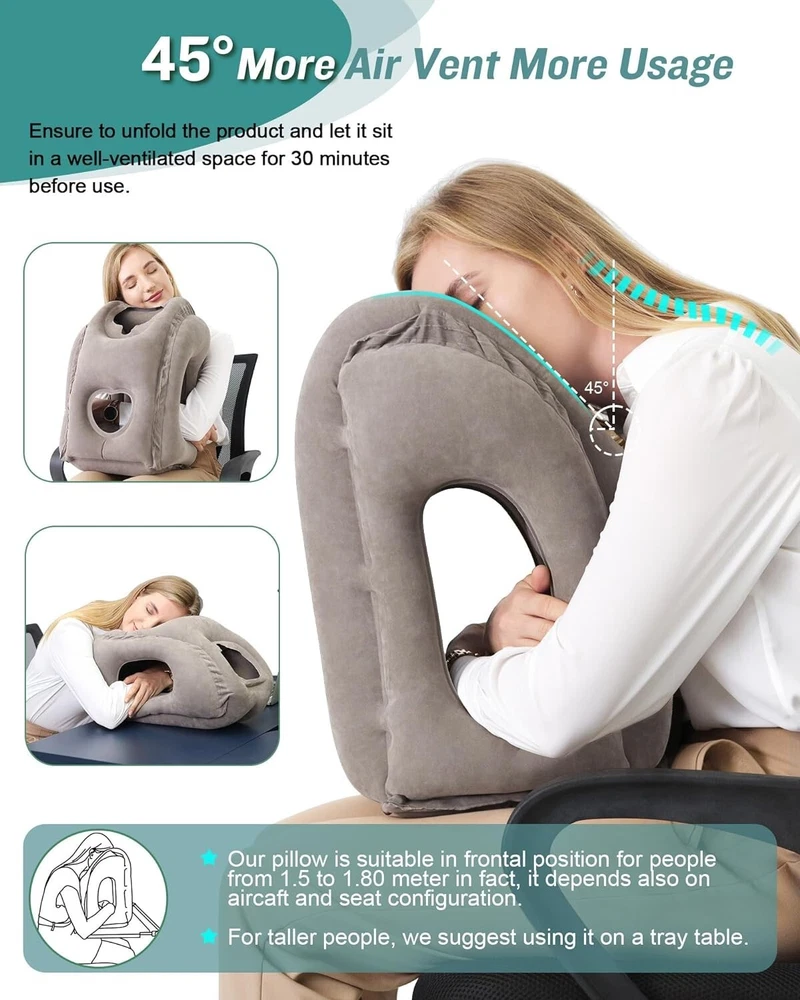 Travel Pillow, Airplane Neck Pillow Comfortably Supports Head and Chin
