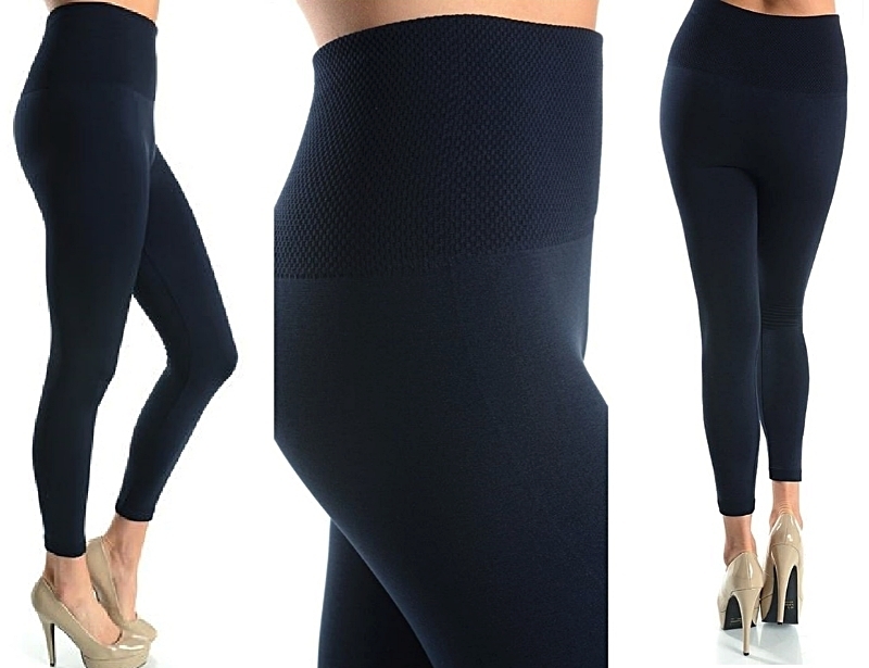 Leggings Da Donna A Vita * In Pile - Pantaloni Invernali * * Elasticizzati * Elasticità * Per * Vestibilità Regular Per * * E - Foto 3