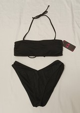 Shekini Black 2 Piece Bathing Suit Size Medium Swimsuit New With Tags