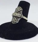Vintage - MARCASITE 925 Sterling Silver Ring - Size 6.25 ~ 4.3G -  #861