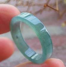 Video Certified Green 100 A JADE Jadeite Rectangle RING USA. 9.75    702020 AS