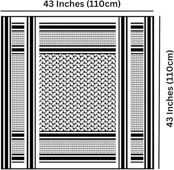 Cachecol Shemagh Exército Militar Algodão Pesado Árabe Tático Deserto Keffiyeh Bro - Imagem 4 de 4