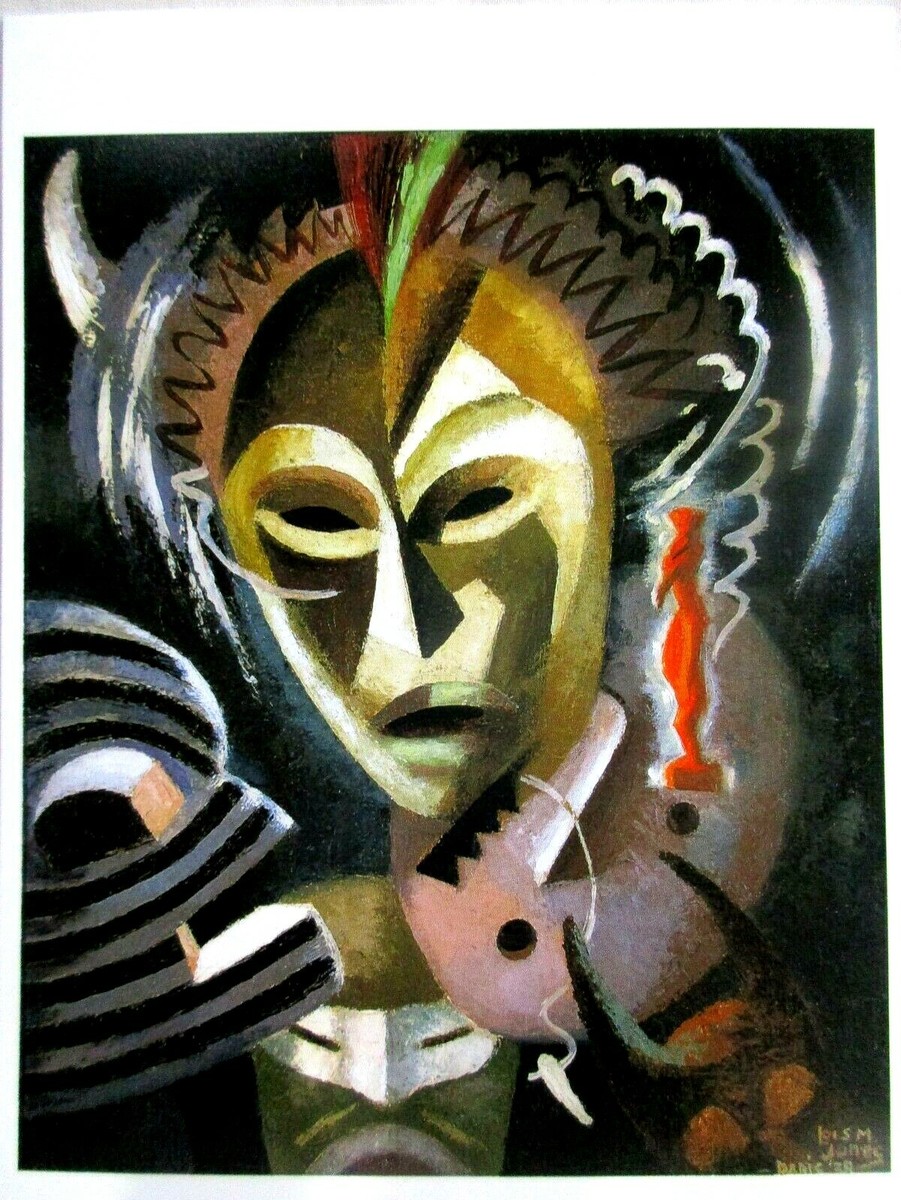 Postcard by Lois Mailou Jones - Les Fetiches 1938 - Size 6