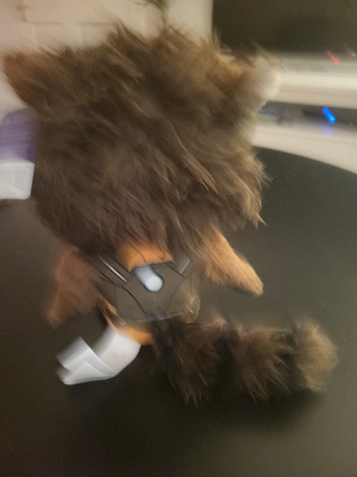 Marvel Guardians of the Galaxy 9" Talking Rocket Raccoon Plush Toy 4 Phrases - Image 4 of 4