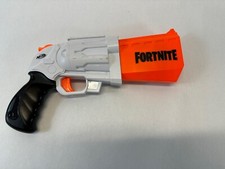 Nerf Fortnite SR Blaster 4 Dart Hammer Action Missing Scope Works Great Darts