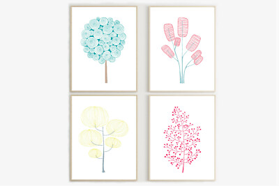 Baum Wandbilder, Minimalistische Wanddeko, Scandi Wandbilder, Botanische Wandbilder