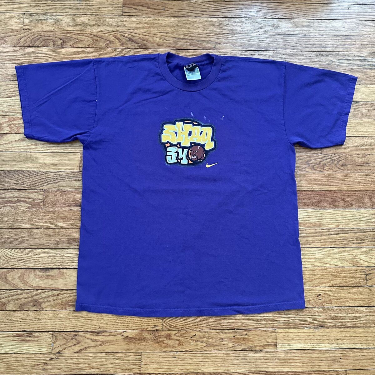 Vintage Nike Team Los Angeles Lakers Shaq Caricature Tee T Vintage Nike Team Los Angeles Lakers Shaq Caricature Tee T