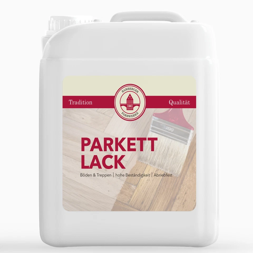 BAMBERGER FARBWERKE Parkettlack Treppenlack Klarlack Dielenlack Fußbodenlack Seidenmatt / Glänzend
