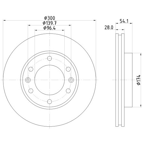 8DD 355 131-951 HELLA PAGID 55696PRO Disque De Frein 290x11mm, 05