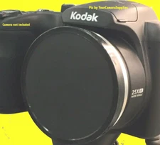 SLIP-ON FRONT LENS CAP DIRECTLY TO CAMERA KODAK PIX PRO AZ401 AZ 401 +HOLDER