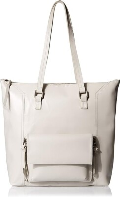 NWT - FOLEY + CORINNA Women's 'GEMINI' Dove ZIP-TOP LEATHER TOTE