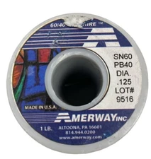 Amerway 60/40 Solder 1lb. Spool - 1 Pack - Stained Glass