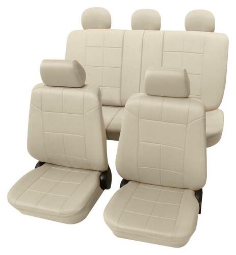Beige Car Seat Covers with Classy Leather Look For Vauxhall COMBO TOUR 2001-2012 - Afbeelding 1 van 4