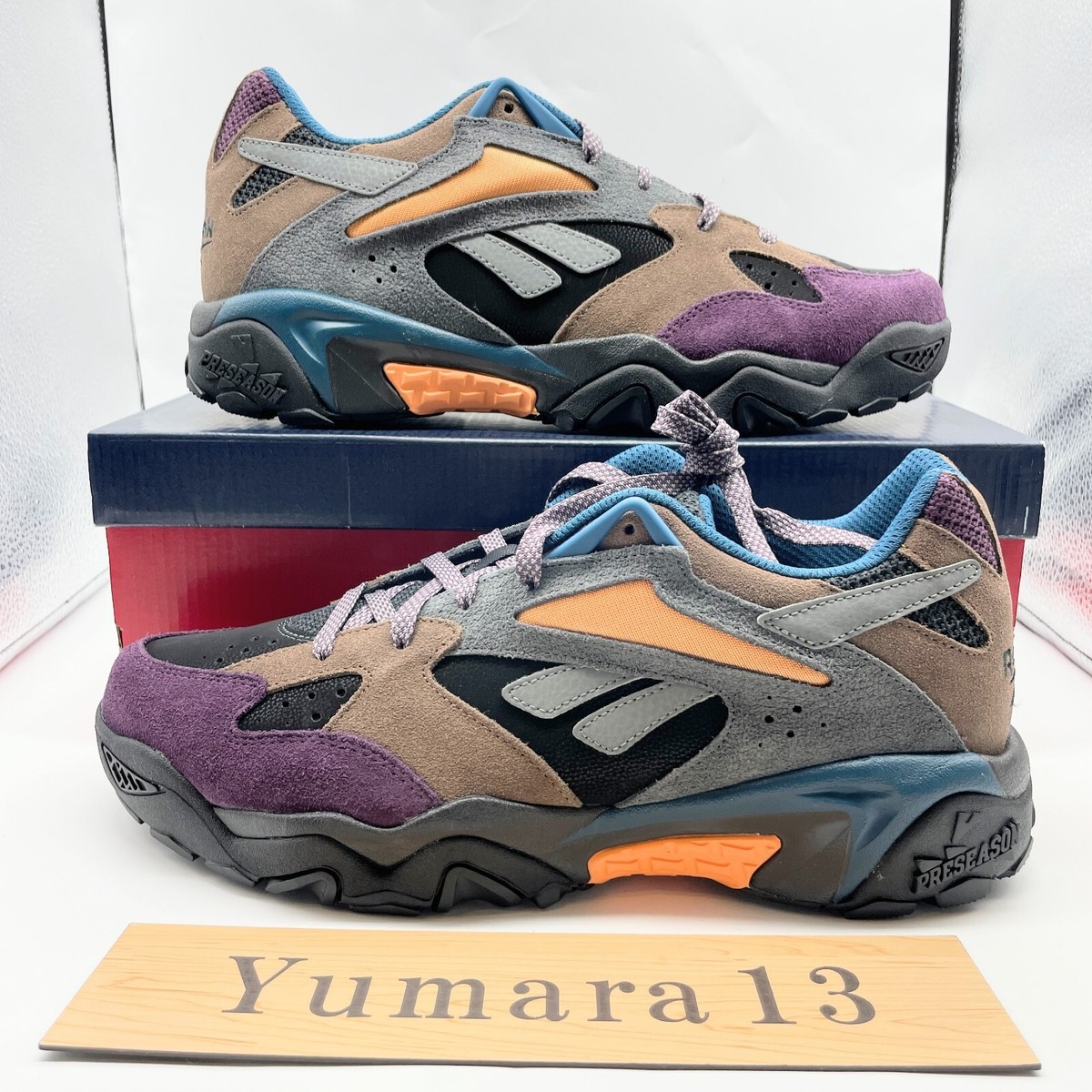 Reebok Preseason 94 Low Brown Purple Black 100202795 Men's Size | eBay