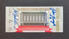 Boston Bruins signed 1995 Boston Garden commemorative hockey ticket final event