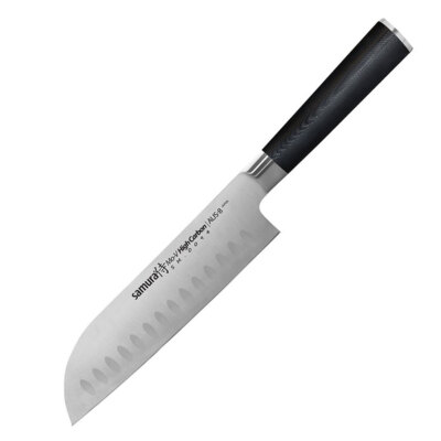 Samura MO-V Santoku Messer Kullenschliff 7,0, Klinge 18,0 cm, G-10, SM0094G10