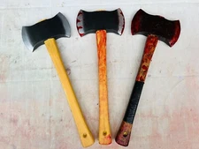 Double Axe Movie Prop Weapon Voorhees 13th Crowley Hatchet Halloween Tools