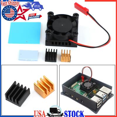 Squared Fan Single Cooling Fan with Heatsink For Raspberry Pi 4 Model B/2B/3B+