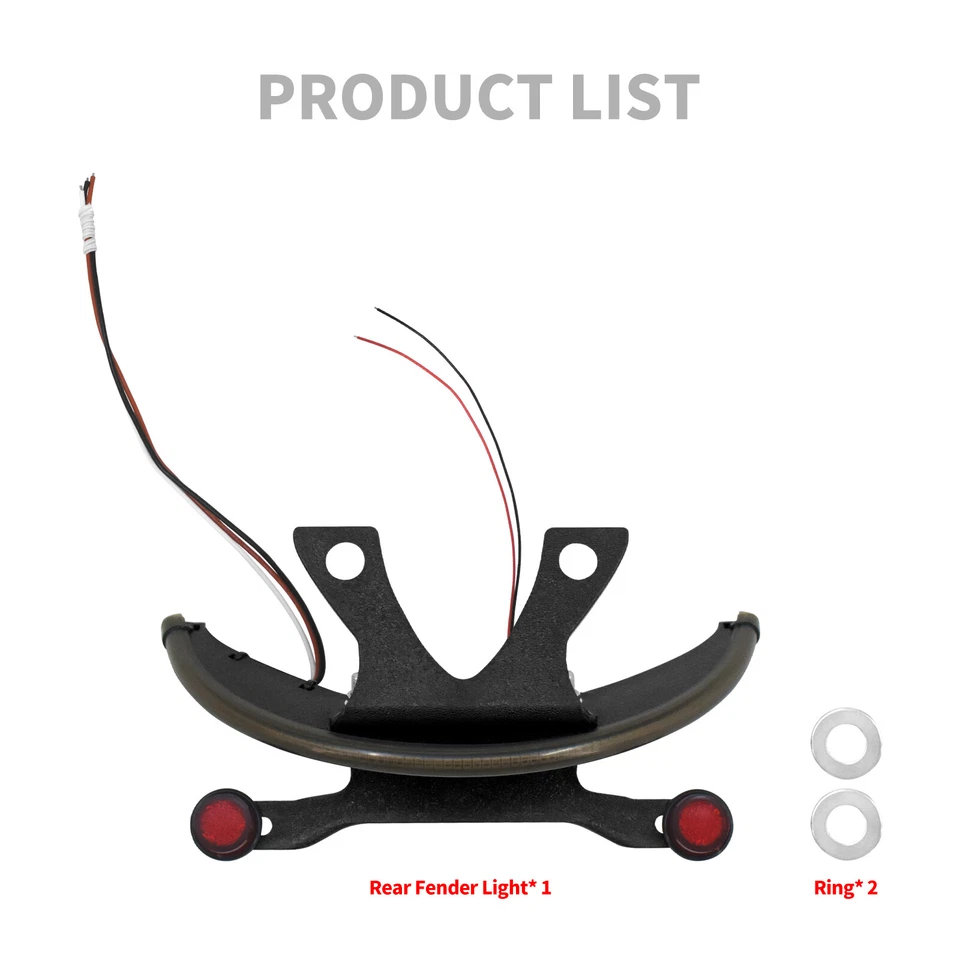 Fender Turn Signal LED Tail Light w/ Smoked Lens Fit For Victory Vegas 03-2017 - Image 2 of 4