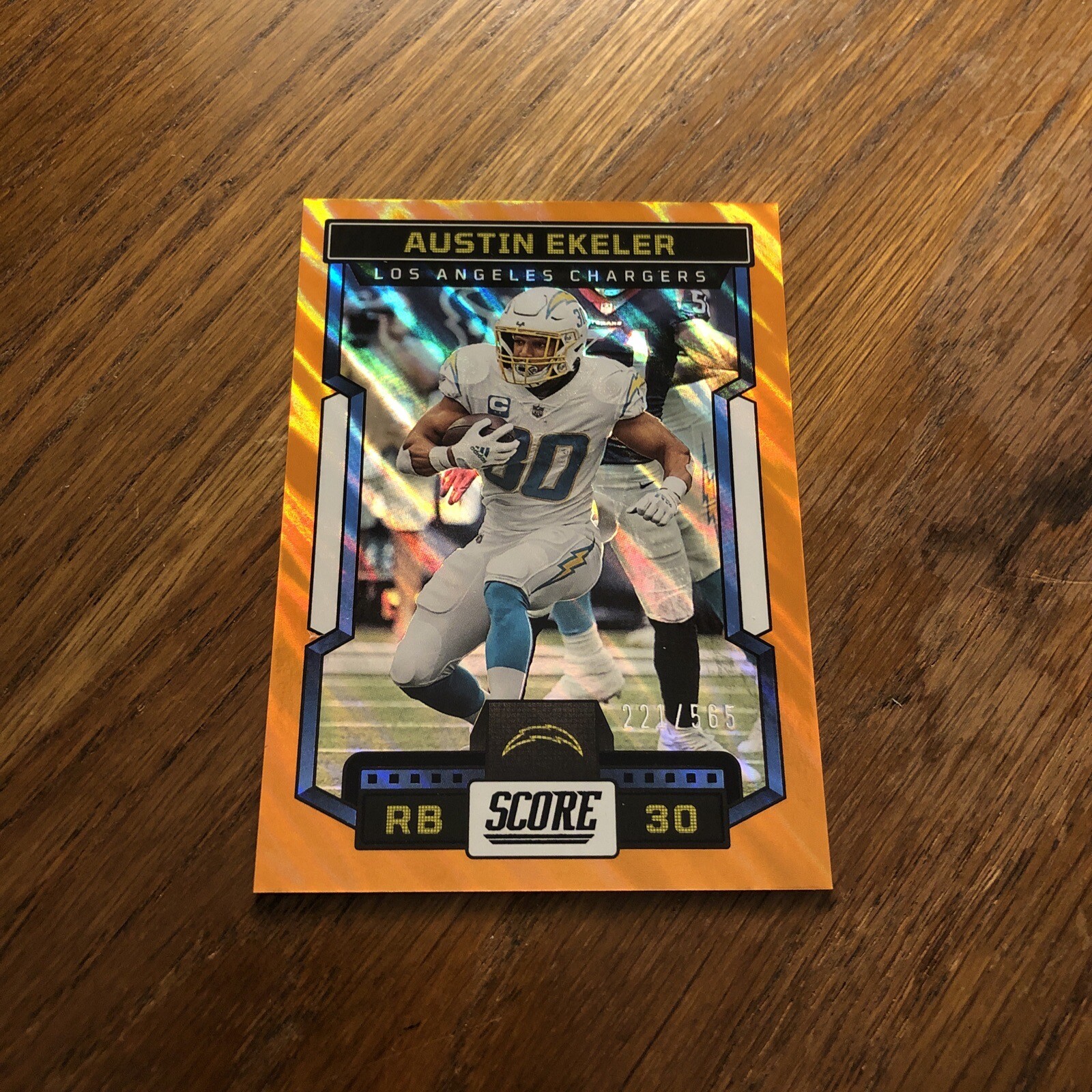 austin ekeler 2023 Panini Score Lava Parallel #d 221/565 