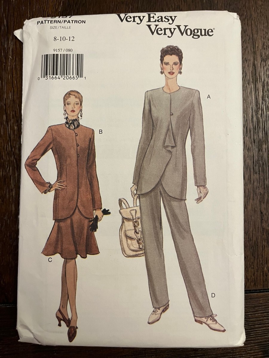 Vogue 9157 UNCUT Sewing Pattern, Misses' Jacket, Skirt & Pants
