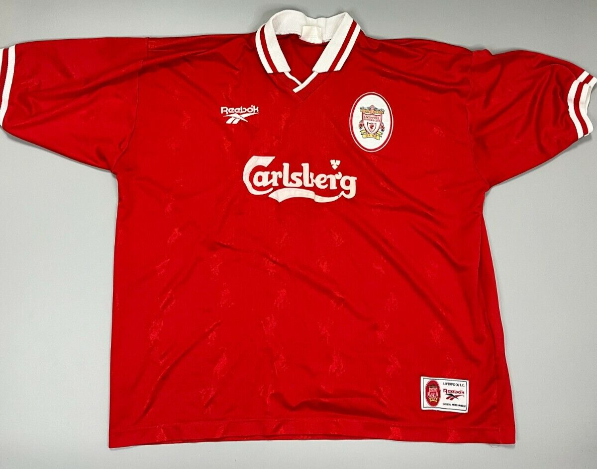 1996-1998 Liverpool Reebok England Retro Vintage Home Jersey Shirt