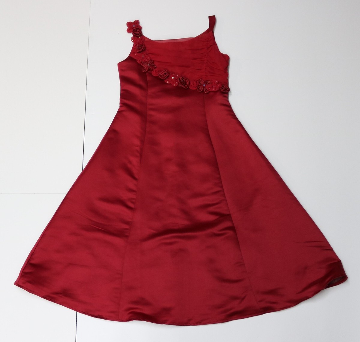 Cinderella Brand Teens Red Formal Dress with Flowers - Size 12