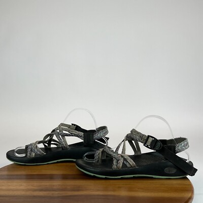 CHACO Black comfort walking hiking sandals shoes $100 CHACO Black White Comfort Trail Sport Sandals Shoes  main image 4