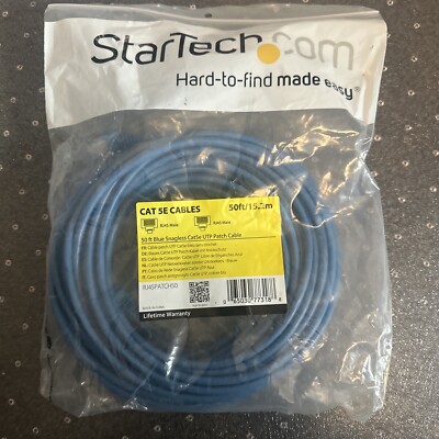 StarTech.com RJ45PATCH50 CAT 5E Cables 50ft. Blue Snagless UTP Patch Cable Blue