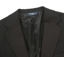 Men's 43 R Ralph Lauren Black Satin Lapel 100 Wool Tuxedo Dinner Jacket