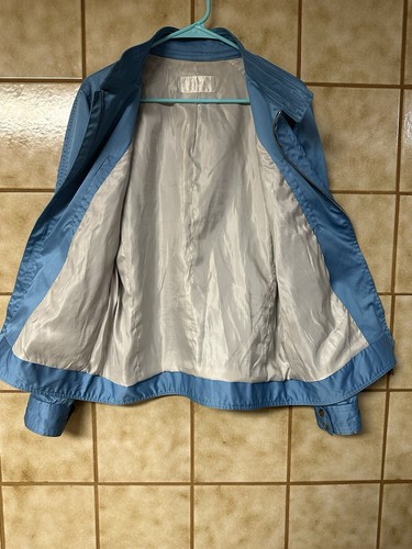 Time Post Modern Minimalist Soft Shell Windbreaker Jacket, Women’s Blue, Sz Lg - Picture 11 of 14