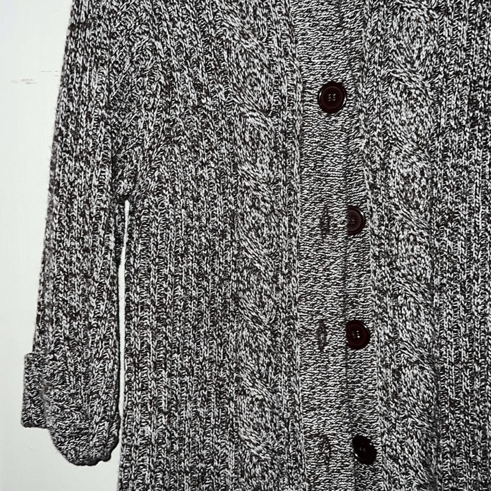 Reference Point Multi-Color Brown Button Down Car… - image 3