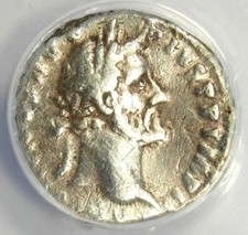 Antoninus Pius AR Denarius Silver Coin 144 AD - Certified ANACS XF40 (EF40)