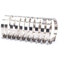 3.5"(3 1/2") 304 Stainless Heavy Duty T-Bolt Turbo Intake Silicone Hose Clamps