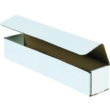 50 17-1/2" x 3-1/2" x 3-1/2"  White Corrugated Mailers Tuck Flap Boxes