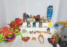 TREASURE X LOT Gold Dragons Beasts Figures Dino Monster Lab Plus Accessories 