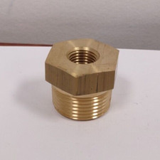 Brass straight adapter 1/4 BSPT female x 3/4 NPT male