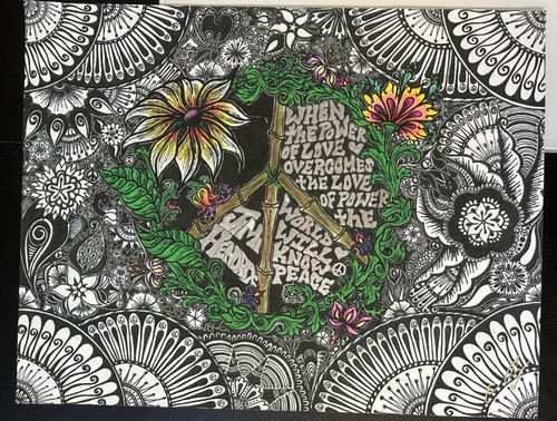 Arte originale con citazione Jimi Hendrix di Erin Coffey - Foto 1 di 2