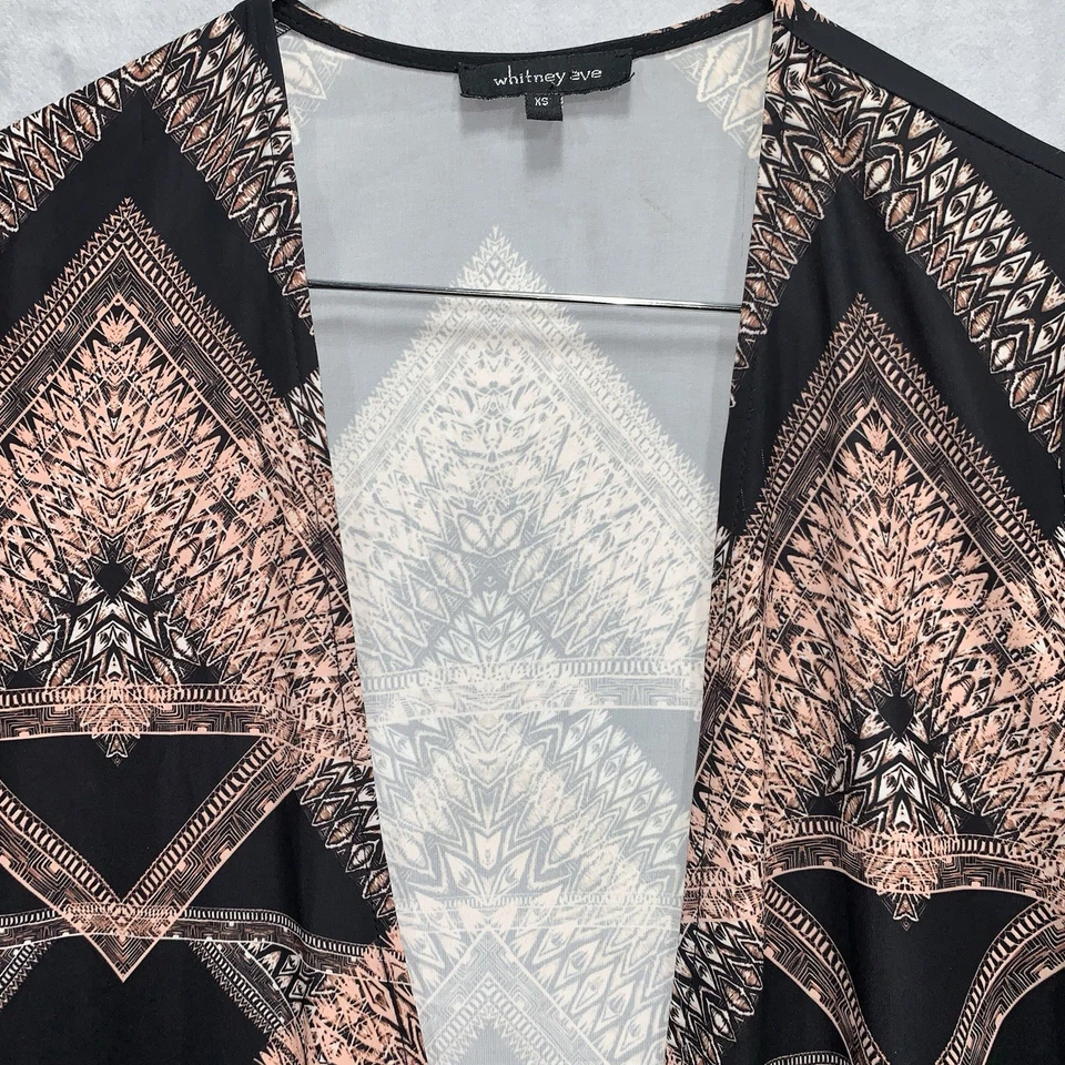 Кардиган Whitney Eve с черной и золотой геометрической бахромой кимоно кисточки размер XS - Изображение 2 из 4