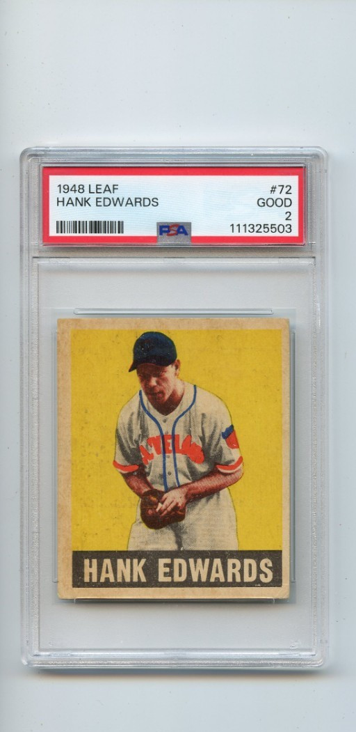 1948 Leaf Hank Edwards Cleveland Indians #72 ⭐️💥🎯 PSA Graded  2