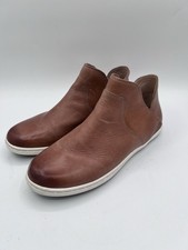 Taos Bootsie Caramel Brown Leather Comfort Sneakers Ankle Boots Shoes Size 7