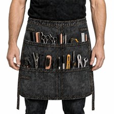 100 Cotton Denim Waist Half Server Apron With Pockets Waitress Barista