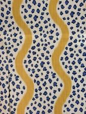 Clarence House / Hill Brown Corbett Color Gold / Sapphire 1 2/6 Yards Fabric