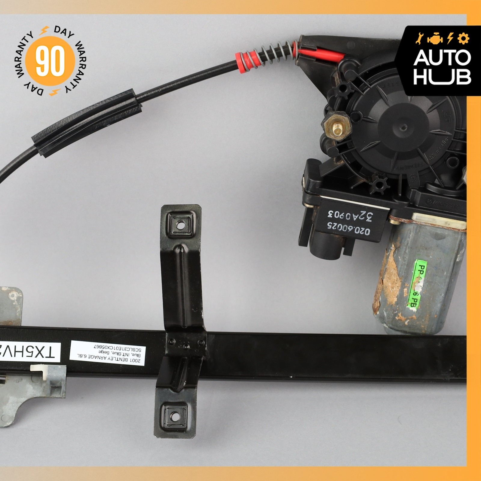 99-09 Bentley Arnage / Rolls Royce Seraph Rear Right Door Window Regulator OEM