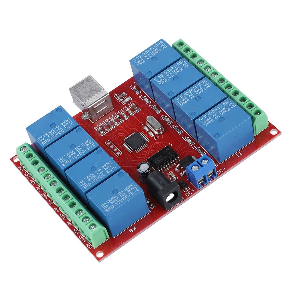 8-channel Computer Control Switch Reliable Relay Module For Automation