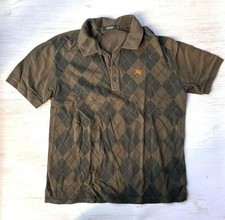 Men size L Polo Burberry Black Label Diamond Check Polo Shirt L LTD Original Col