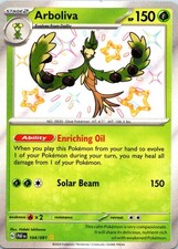 Arboliva 104/091 Shiny Rare Holo SV: Paldean Fates NM Pokemon
