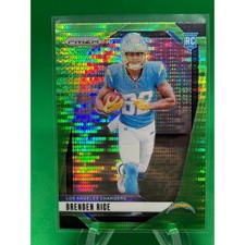 2024 Panini Prizm #313 Brenden Rice Green Pulsar RC Los Angeles Chargers